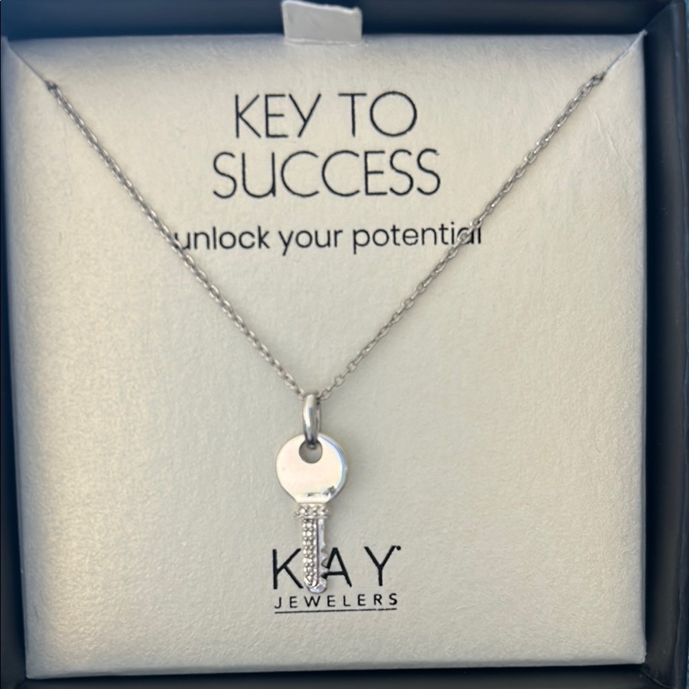 Kay Jewelers Silver Key Charm Necklace